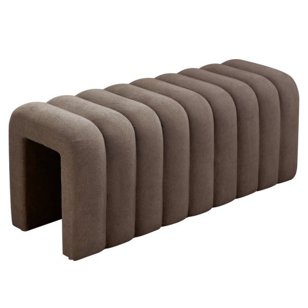 Bancă de design, ţesătură maro, SUNDO