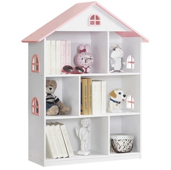 Bibliotecă pentru copii, alb/roz, MAISON TYP 1