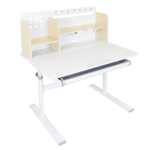 Birou crescător, natural/alb, ADAN