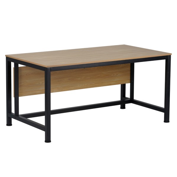 Birou, stejar/negru, 150x80 cm, KILIS NEW