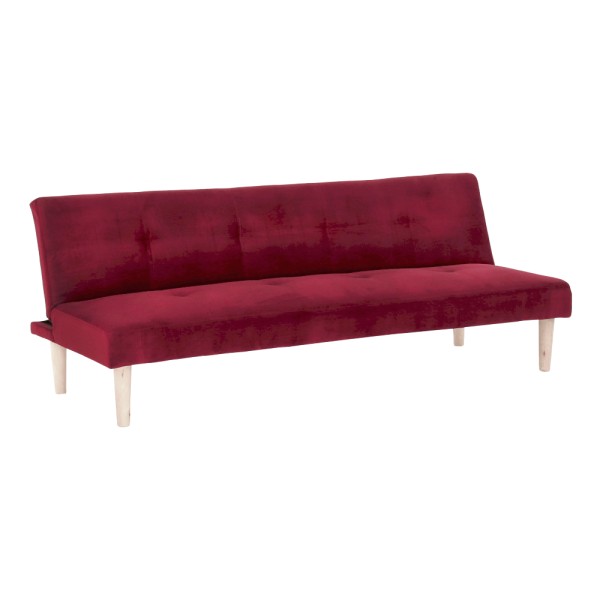 Canapea extensibilă, vișiniu/ stejar, ALIDA