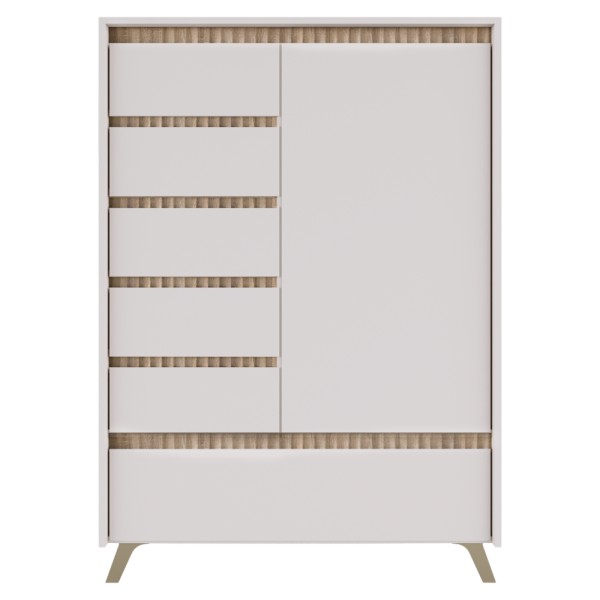 Comodă, caşmir/stejar sonoma, LONGY REG1D5S1K