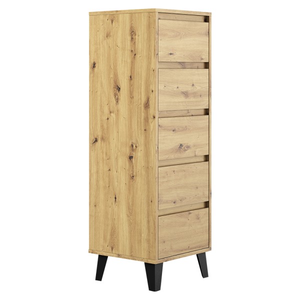 Comodă, stejar artisan, BOGAN NEW 5S40