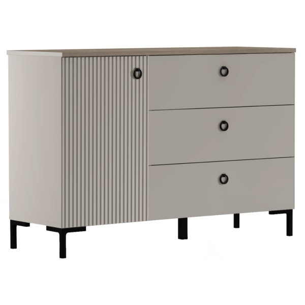 Comodă, stejar Taupe/stejar silverjack, DOMCA 1D3S