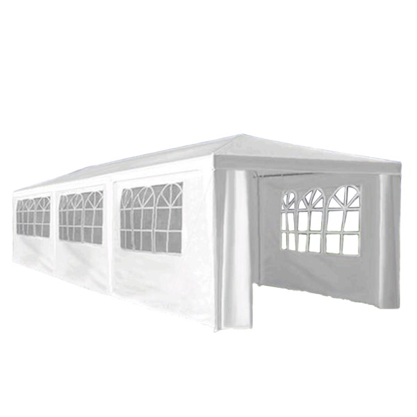 Cort de petrecere de grădină, alb, 3x9 m, TEKNO NEW TIP 3 + 8 feţe