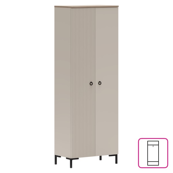 Dulap, gri-maroniu Taupe/stejar silverjack, DOMCA 2D