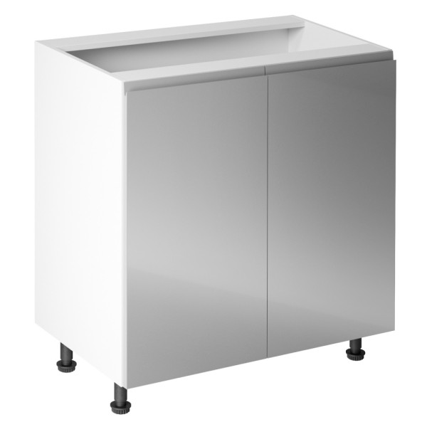Dulap inferior, alb/ gri extra lucios, bucătăria AURORA