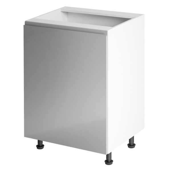 Dulap inferior, alb/ gri extra lucios, bucătăria AURORA