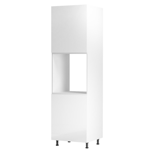 Dulap pentru alimente, alb/alb luciu extra ridicat, stânga, AURORA D60P