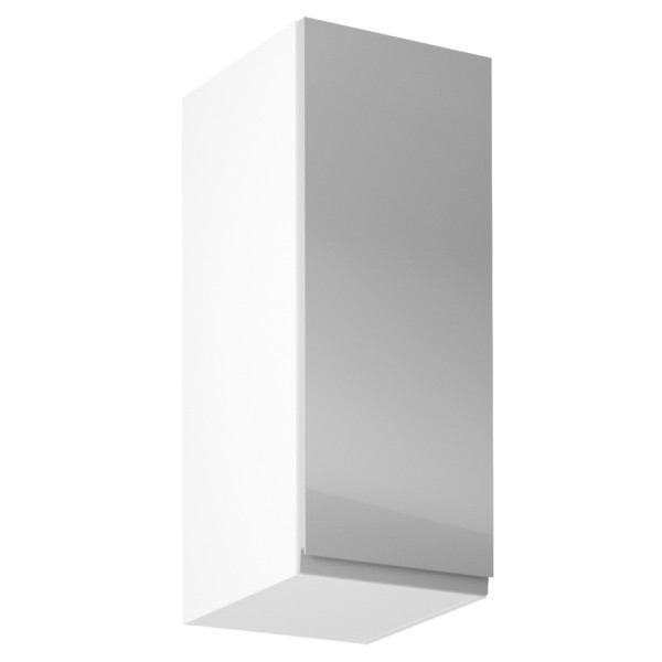 Dulap superior, alb/ gri extra lucios, bucătăria AURORA