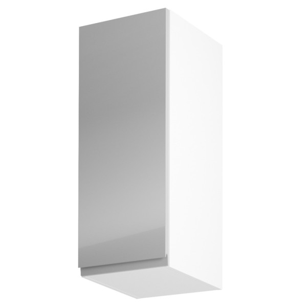 Dulap superior, alb/ gri extra lucios, bucătăria AURORA