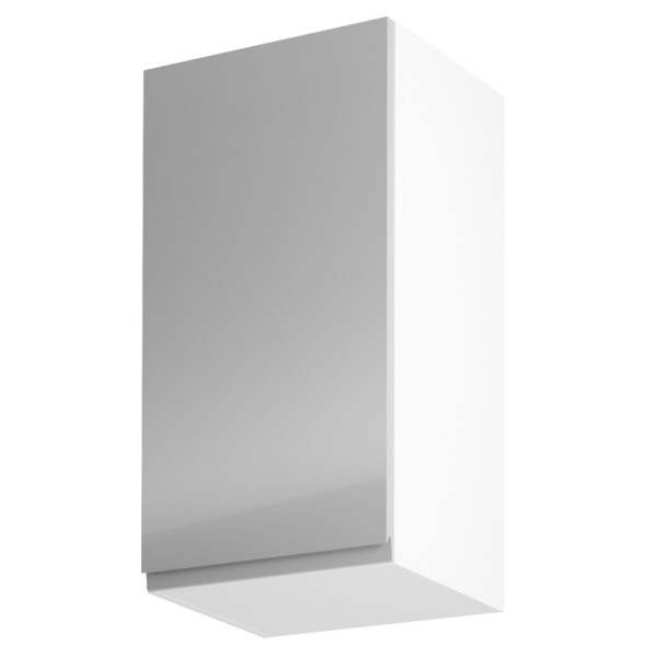 Dulap superior, alb/ gri extra lucios, bucătăria AURORA