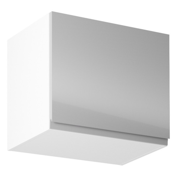 Dulap superior, alb/ gri extra lucios, bucătăria AURORA