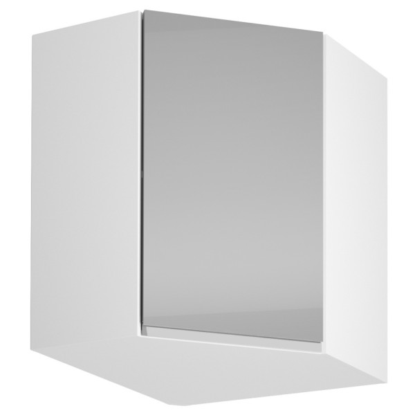 Dulap superior, alb/ gri extra lucios, bucătăria AURORA