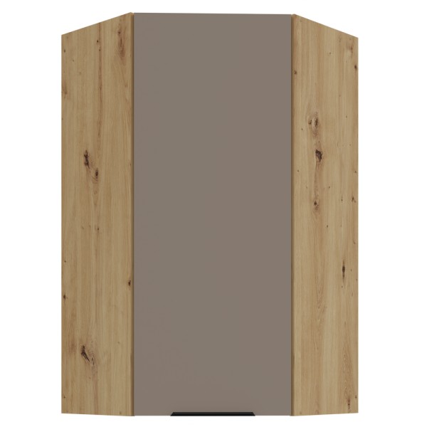 Dulăpior de colţ superior, sandgrau/stejar artisan, FRISBO 60x60 GN-108 1F