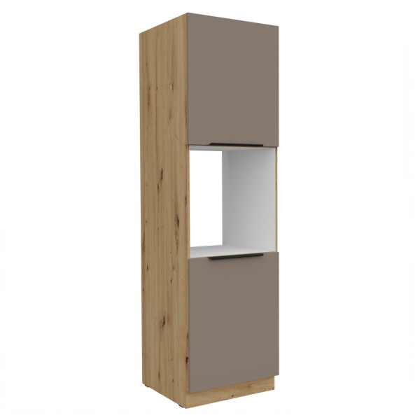 Dulăpior înalt pentru cuptor încorporabil, sandgrau/stejar artisan, FRISBO 60 DP-210 2F