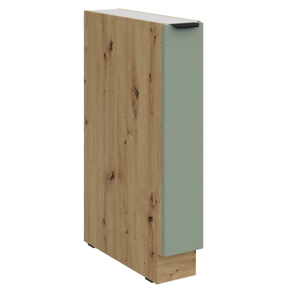 Dulăpior inferior cu coş extensibil, aquamarine/stejar artisan, ARSANY 15 D CARGO BB