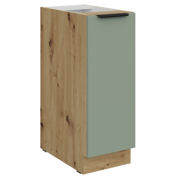 Dulăpior inferior cu coş extensibil, aquamarine/stejar artisan, ARSANY 30 D CARGO BB