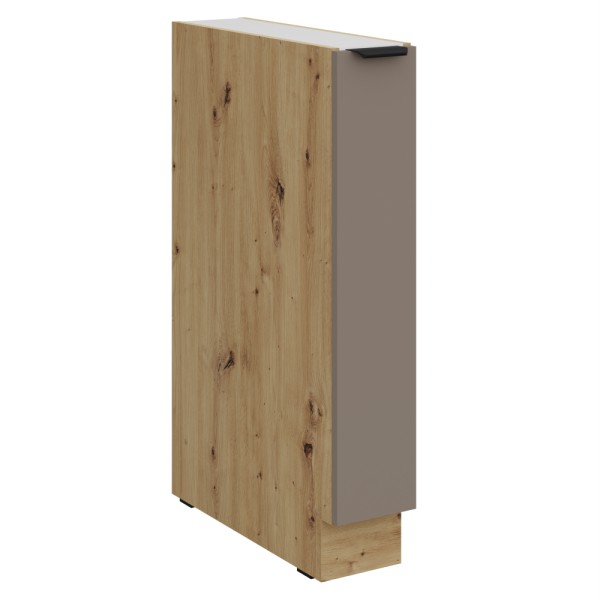 Dulăpior inferior cu coş extensibil, sandgrau/stejar artisan, FRISBO 15 D CARGO BB