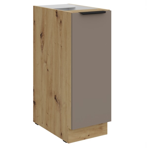 Dulăpior inferior cu coş extensibil, sandgrau/stejar artisan, FRISBO 30 D CARGO BB