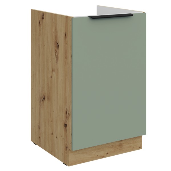 Dulăpior pentru chiuvetă, aquamarine/stejar artisan, ARSANY 50 ZL 1F BB
