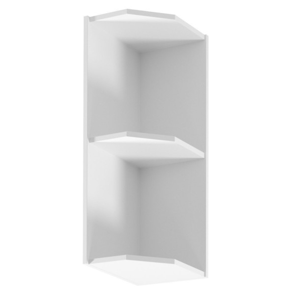 Etajeră superioară de colţ, alb, bucătăria ROYAL