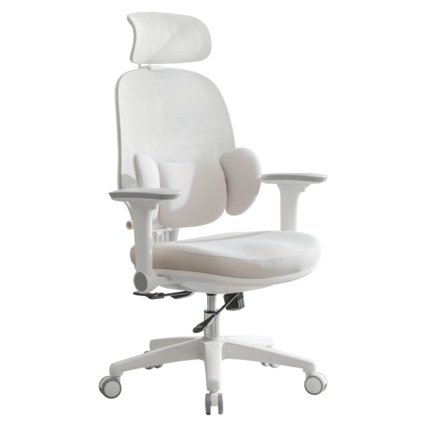 Fotoliu de birou, gri/alb, ABRAMO