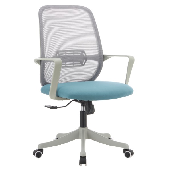 Fotoliu de birou, gri/albastru, DERVIN