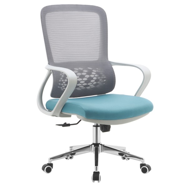 Fotoliu de birou, gri/albastru, FOSTER TYP 2