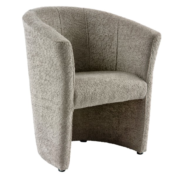 Fotoliu de club, material textil gri-bej Taupe Coral, CUBA