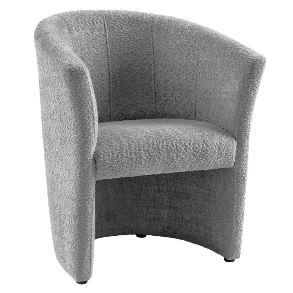 Fotoliu de club, material textil gri Coral, CUBA