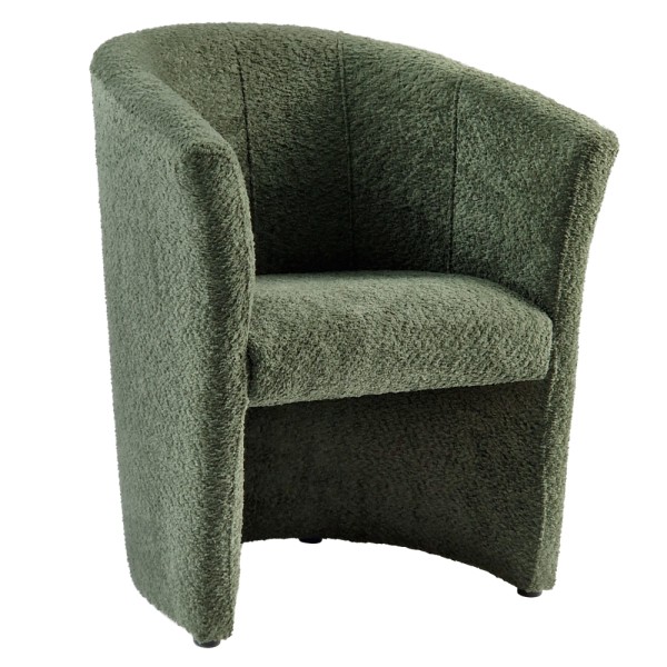 Fotoliu de club, material textil verde Coral, CUBA