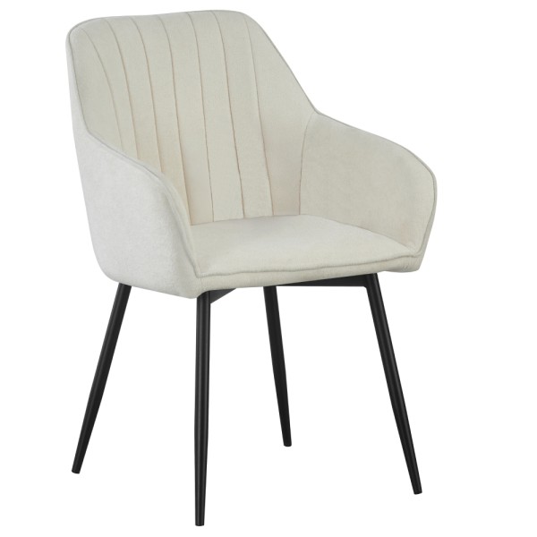 Fotoliu de design, crem/negru, VAJRO