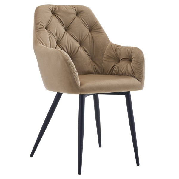 Fotoliu de design, material Velvet bej, VERIO NEW