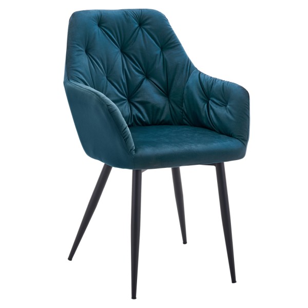Fotoliu de design, material Velvet turcoaz, VERIO NEW