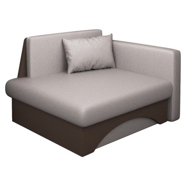 Fotoliu extensibil, bej-gri Taupe/maro, dreapta, KUBOŠ NEW