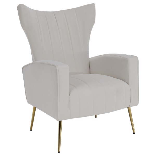 Fotoliu relaxant, ţesătură Velvet bej, BARET