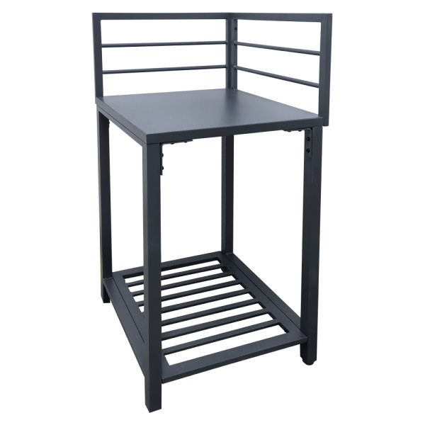 Insulă de bucătărie de grădină de colţ, metal, gri, TANITA TYP 1