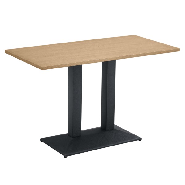 Masă de sufragerie bistro, stejar sonoma/negru, 120x60 cm, RINALDO TYP 2