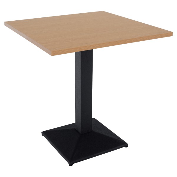 Masă de sufragerie bistro, stejar sonoma/negru, 70x70 cm, RINALDO TYP 1