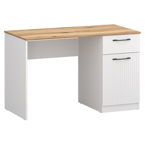 Masă PC, alb/stejar evoke, VELIS 1D1S/120