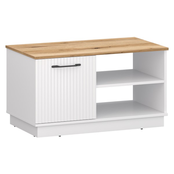 Măsuţă de cafea, alb/stejar evoke, VELIS 1D