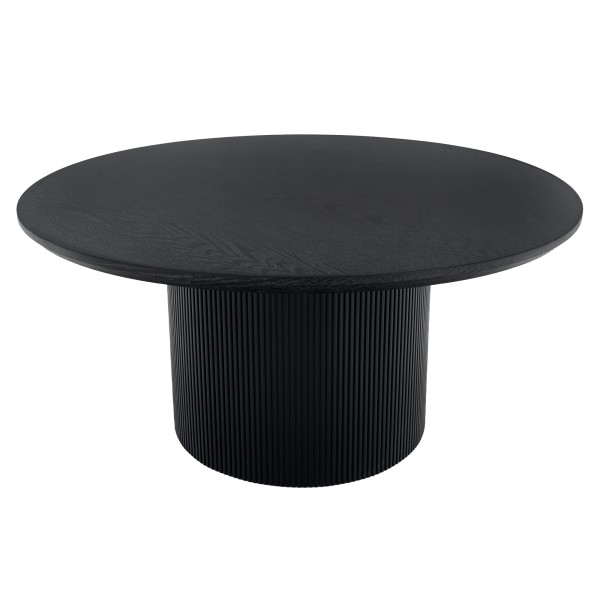 Măsuţă de cafea, negru, diametru 80 cm, MAHIR TYP 2