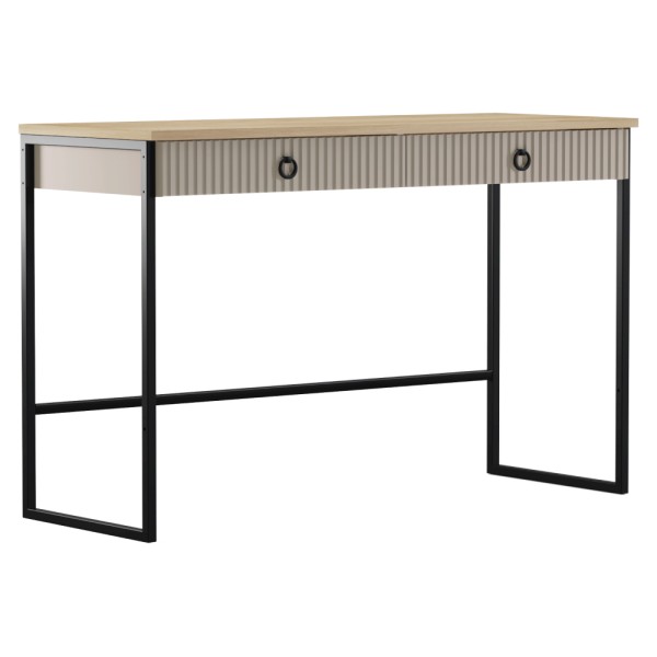 Măsuţă de toaletă, gri-maroniu Taupe/stejar silverjack, DOMCA 2S