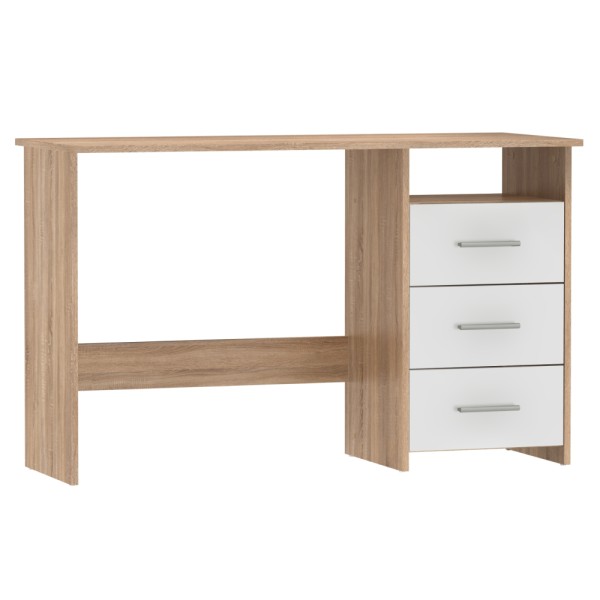 Măsuţa PC , stejar sonoma/alb, LARISTOTE NEW