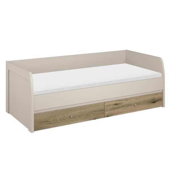 Pat, 90x200, caşmir/stejar evoke, KAROS 2S