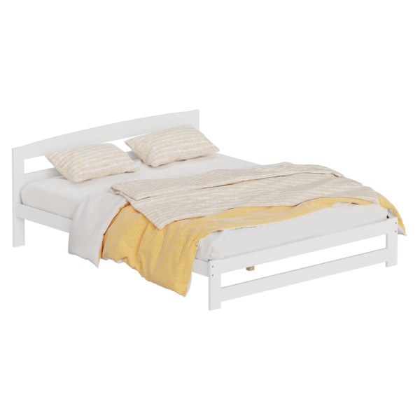 Pat cu somieră, alb, 160x200, AZRA