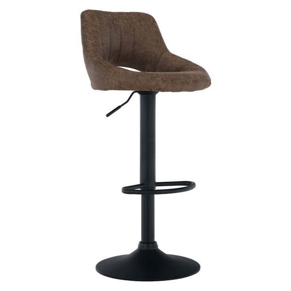 Scaun de bar cu efect de piele întoarsă, maro, LORA