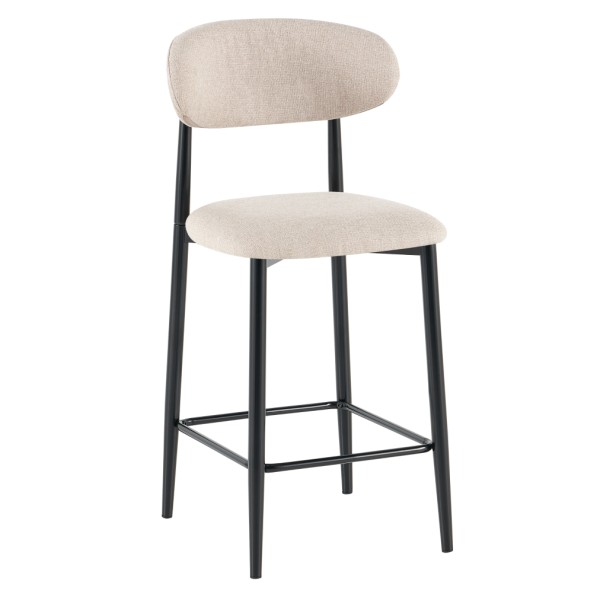 Scaun de bar, ţesătură bej/negru, ZAJDA TYP 2