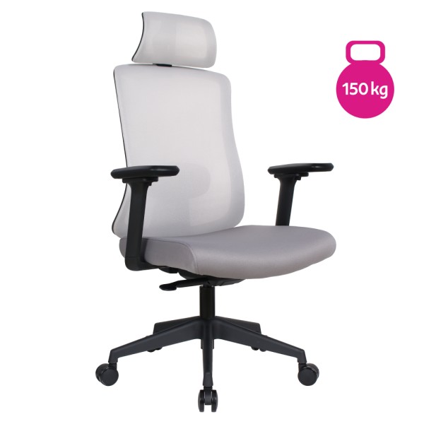 Scaun de birou, gri/negru, ROSANO